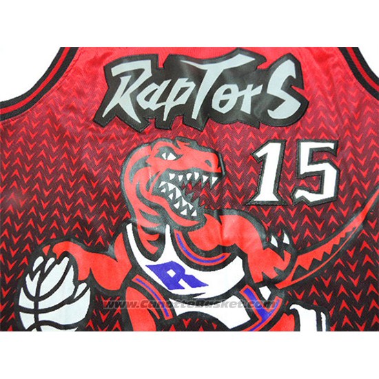 Maglia Risuonare Moda Toronto Raptors Vince Carter #15 Rosso